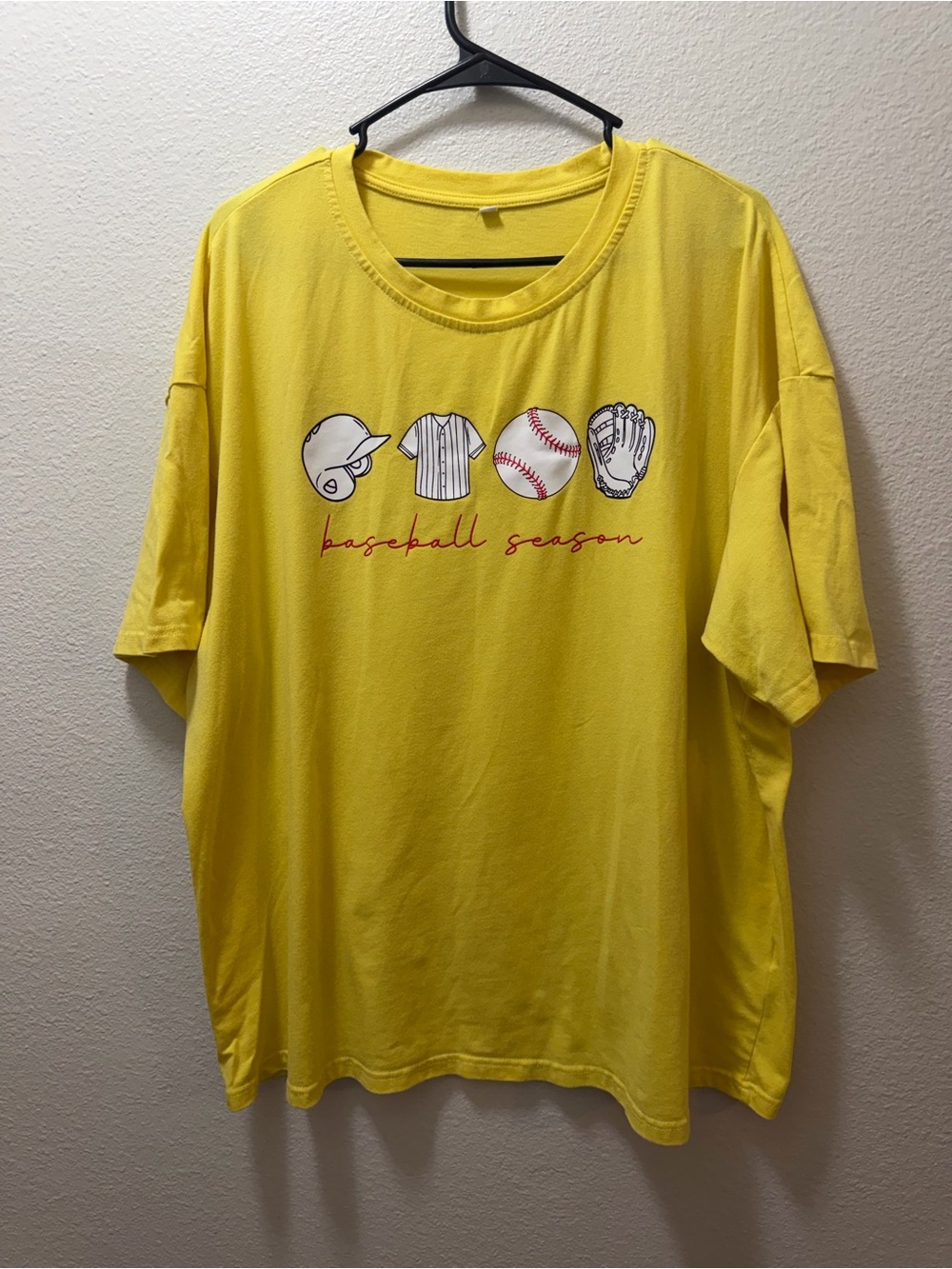 Yellow 'Baseball Season' Graphic Tee